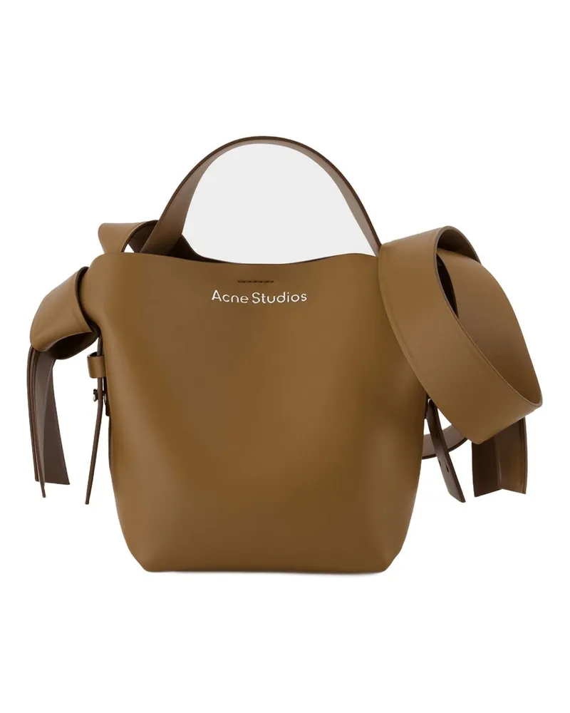 Acne Studios Unisex Musubi Mini R Crossbody -  Leather Brown Calfskin Bags Handbags-Purses Brown
