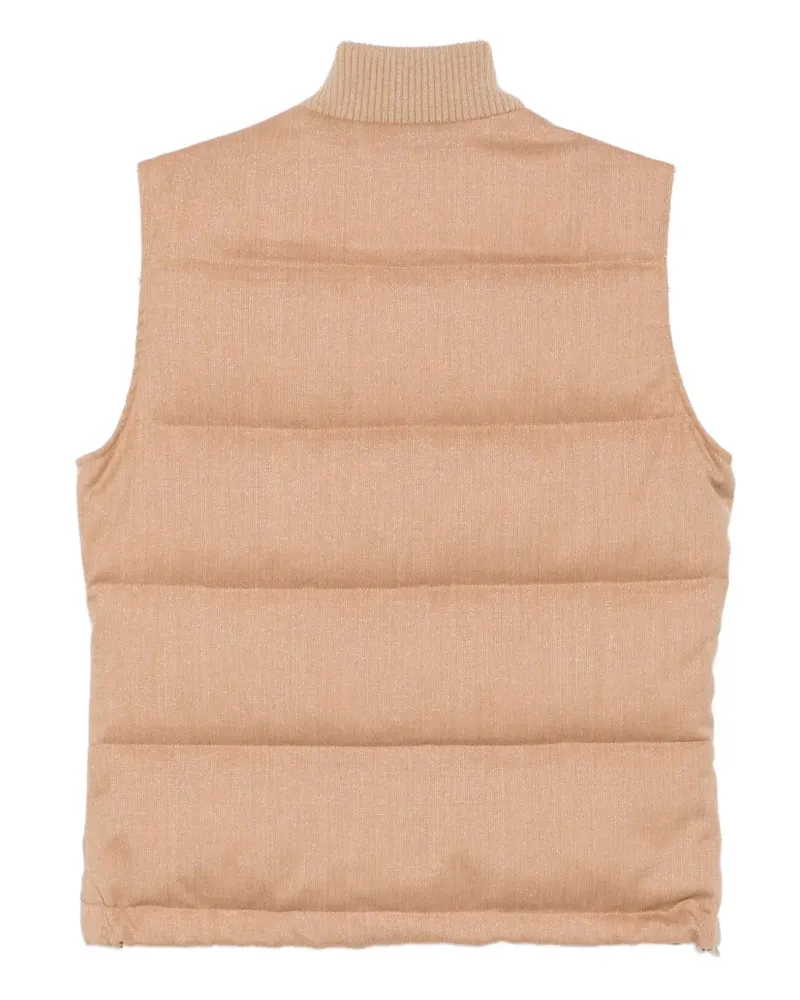 Eleventy Women's Quilted Gilet Aw25 W Beige