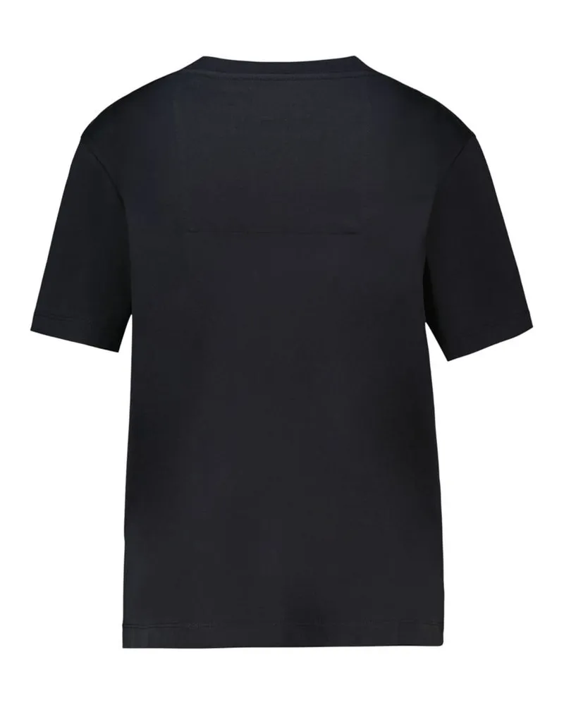 Lanvin Logo-Embroidered T-Shirt — Black 