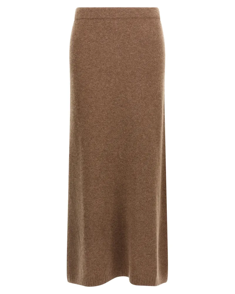 Max Mara Women's Gray Cashmere Midi Skirt Gray