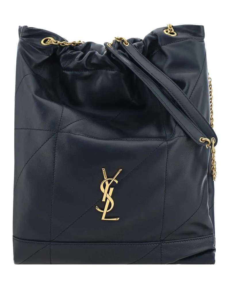 Saint Laurent Women's Jamie 4.3 Lambskin Bucket Bag Black Shoulder Black