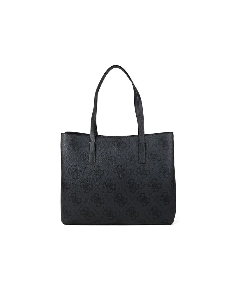 Guess Women's Tote Bag Coal Logo Polyurethane - Tote-Bags Black