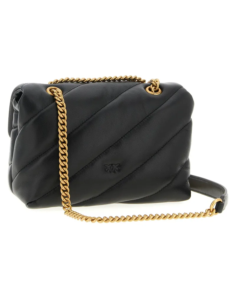 Pinko Quilted Nappa Leather Crossbody Bag — Black Black