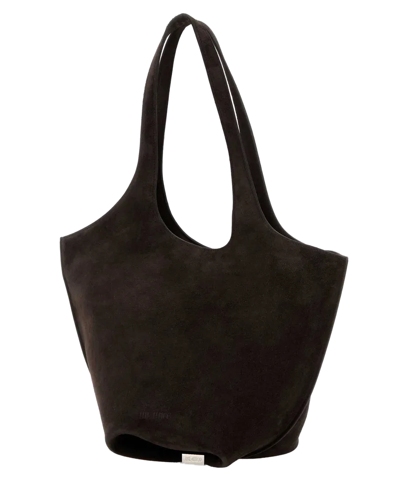 ATTICO Scoop Shoulder Bag — Brown Brown