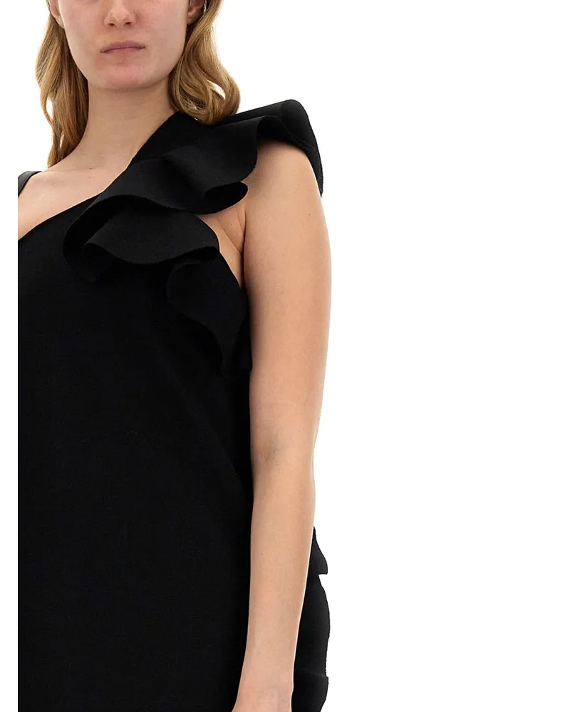 MSGM Ruffled Dress — Black Black