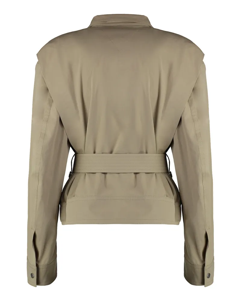 Bottega Veneta Women's Jacket Zipped Cotton Sand Polyamide Beige