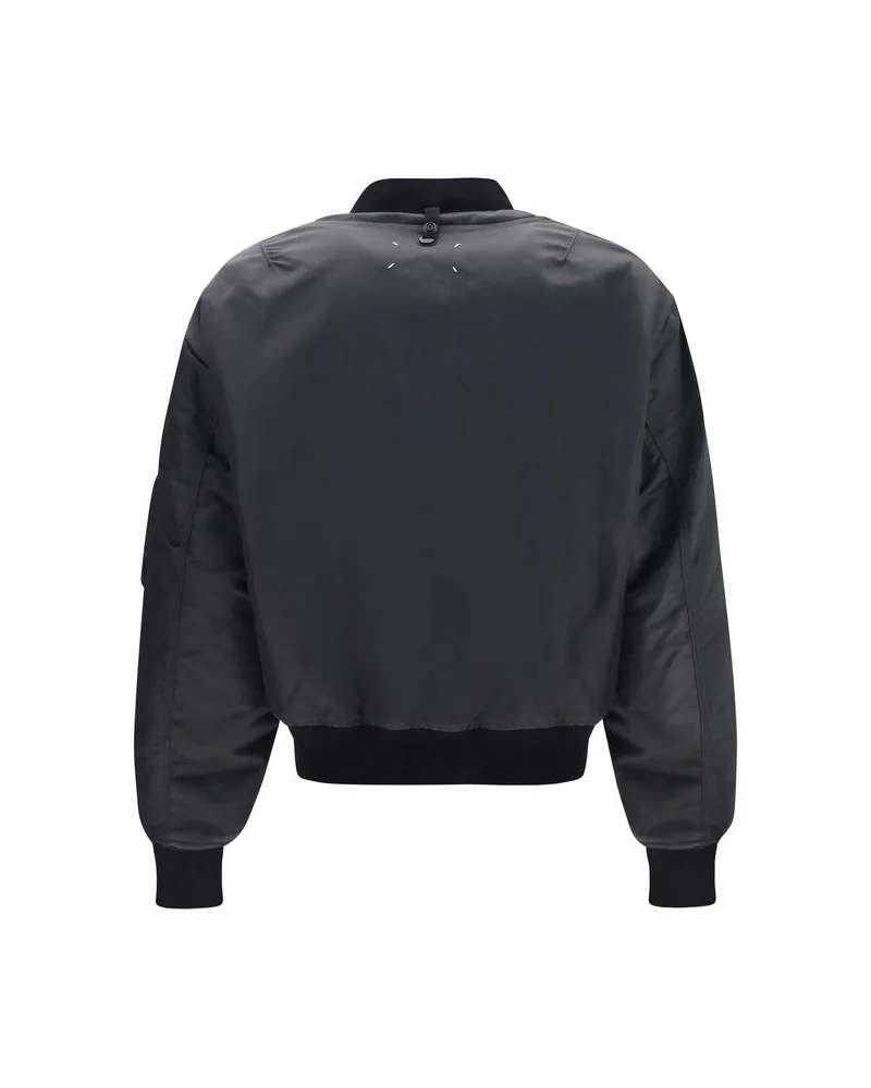 Maison Margiela Men's Multicolor Polyamide Bomber Clothing Gray Gray