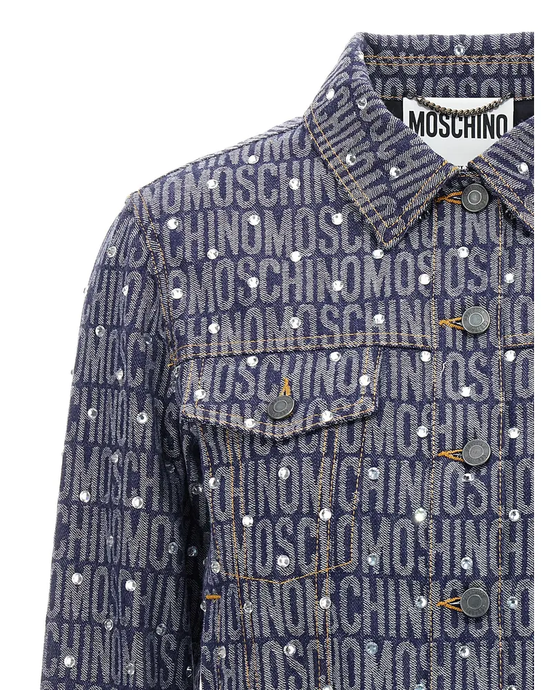 Moschino Women's Blue Cotton Denim Jacket Clothing Blue