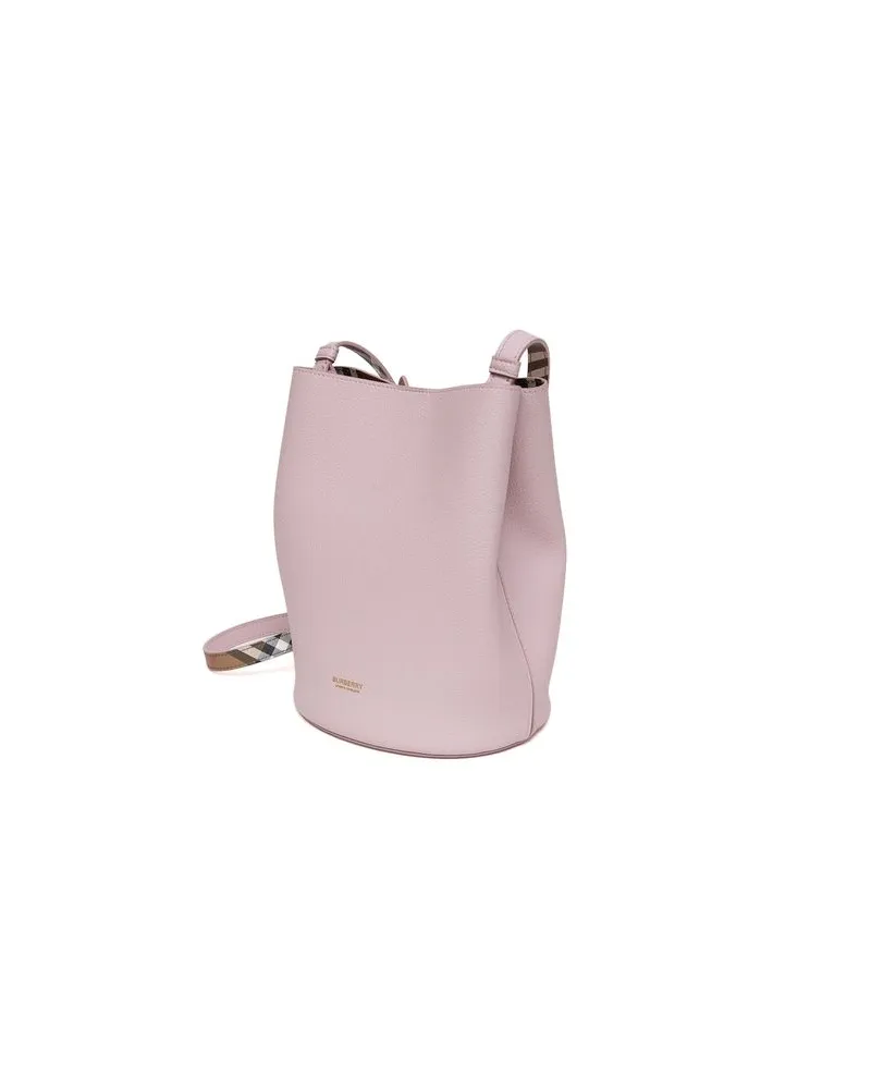 Burberry Leather Bucket Bag — Pink Pink