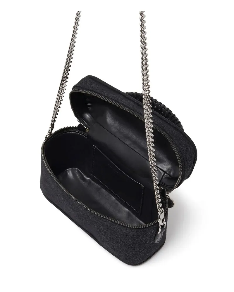 Stella McCartney Faux Leather Chain-Link Cosmetic Bag — Black Black