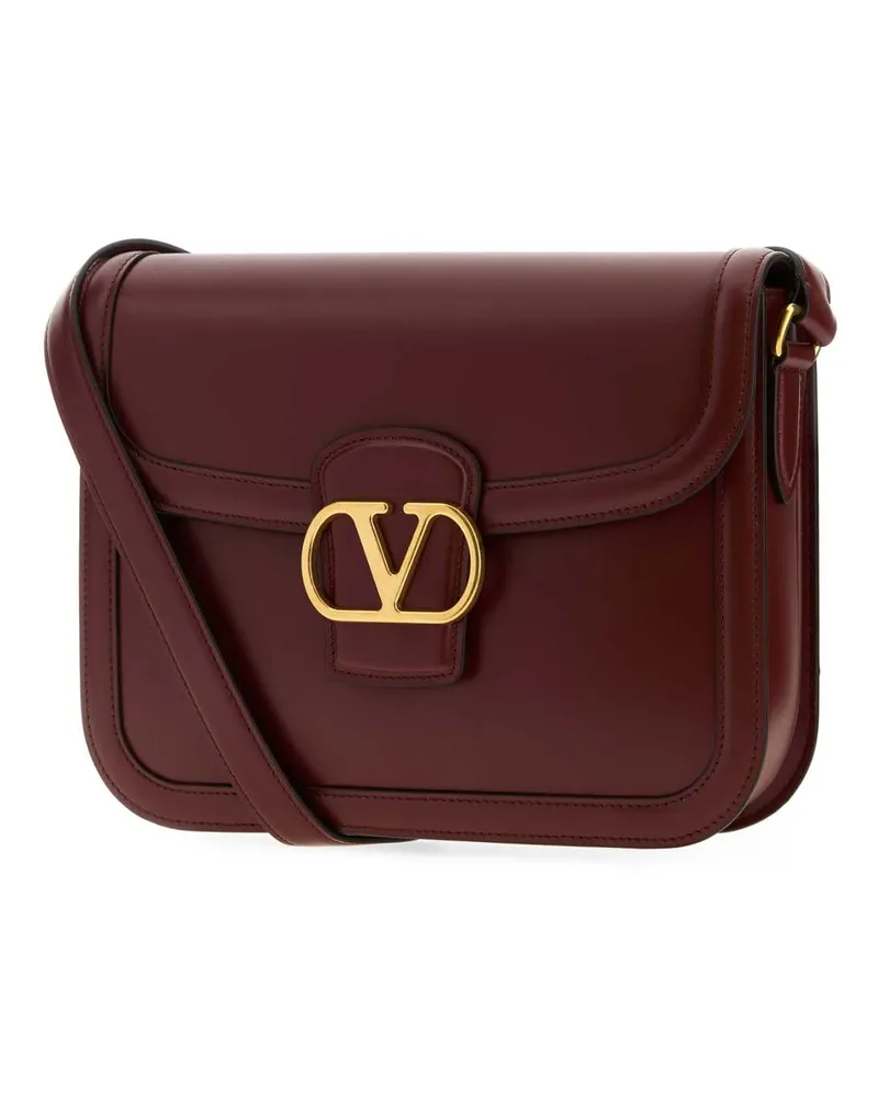 Valentino Garavani Women's Burgundy Leather 9to5 Shoulder Bag Brickruby Borse A Tracolla Burgundy