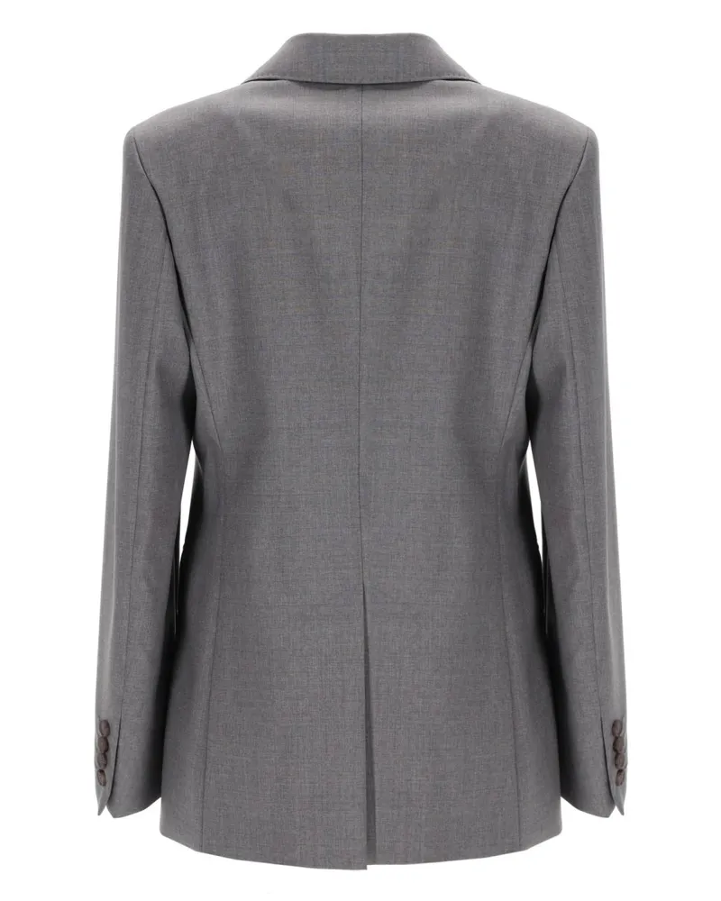 Max Mara Virgin Wool Blazer — Gray Gray
