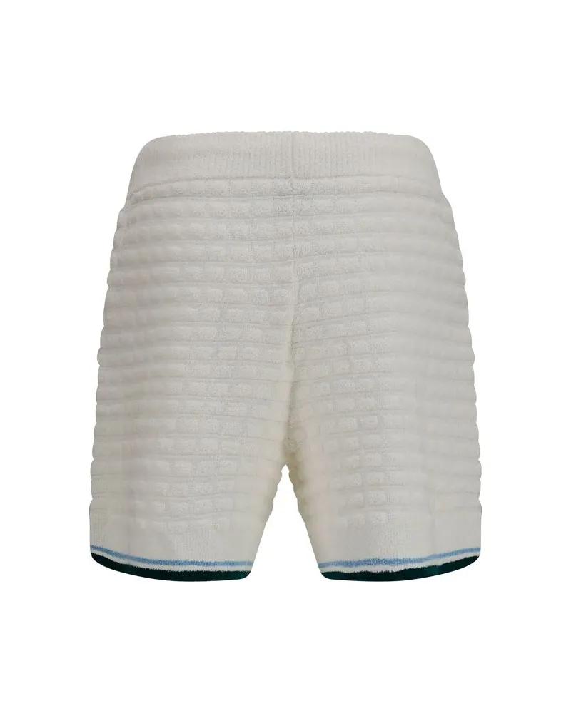 Casablanca Paris Men's White Cotton Bermuda Shorts White