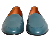 Leather Logo Loafer — Blue