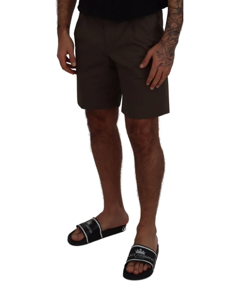 Dolce & Gabbana Men's Green Chinos Cotton Casual Shorts Green