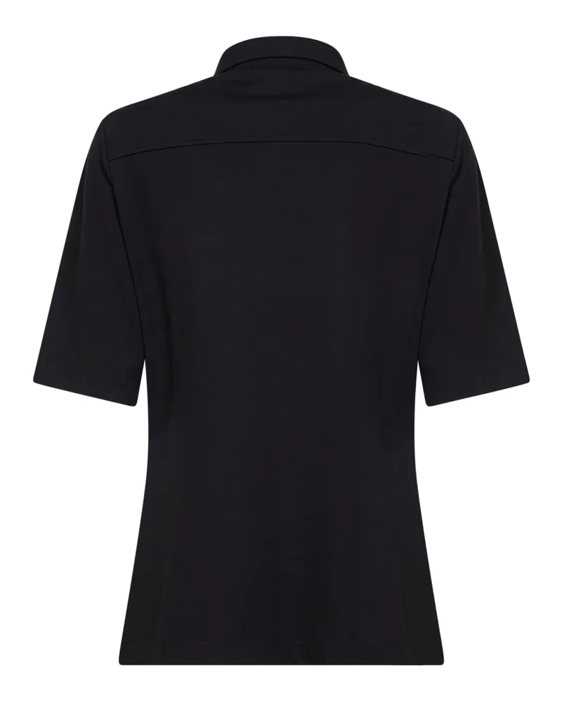Blanca Women's Polo Shirt Viscose-Blend Black Tops Black