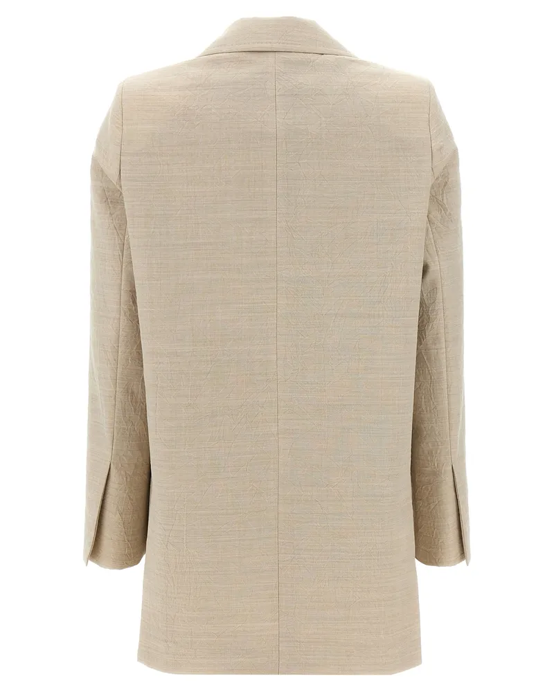 Max Mara Women's Beige Virgin Wool Blazer Clothing Beige