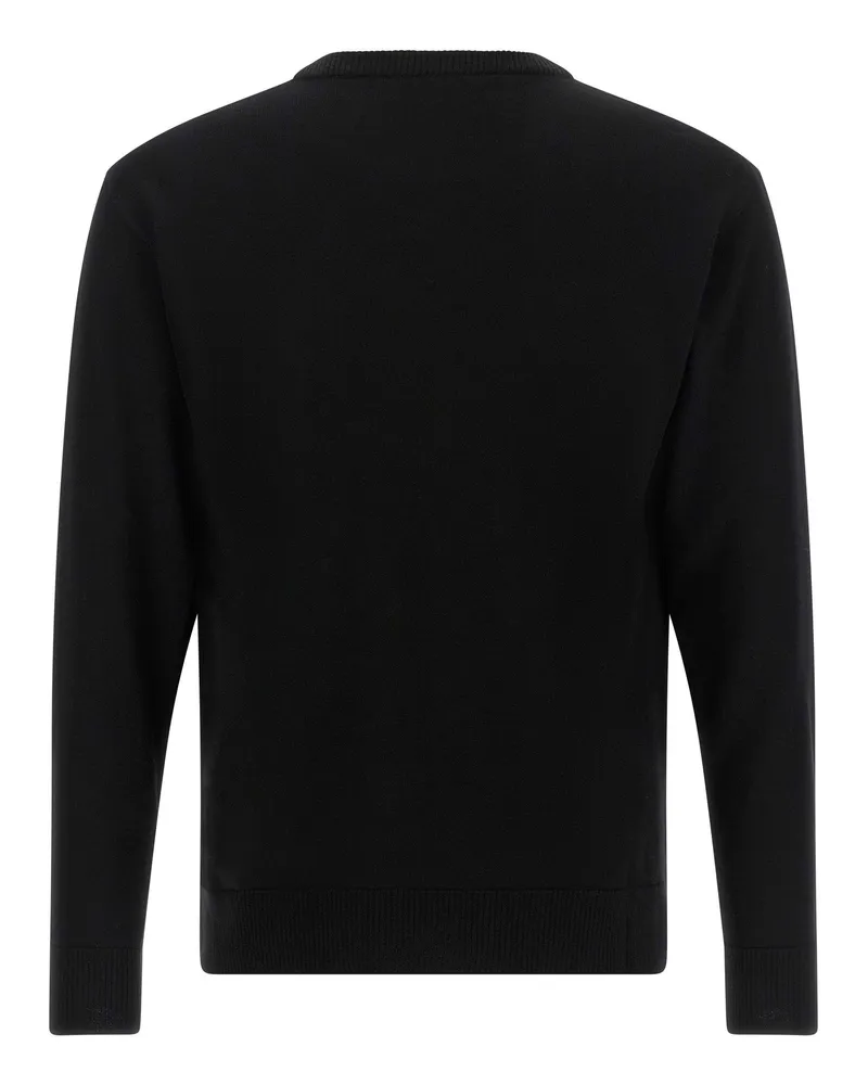 Moschino Teddy Bear Intarsia Sweater — Black Black