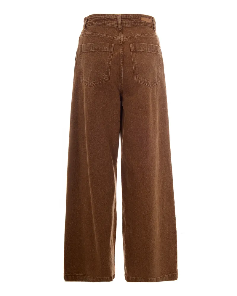 Sessùn Women's Trousers Diegui Toffee Cotton Brown