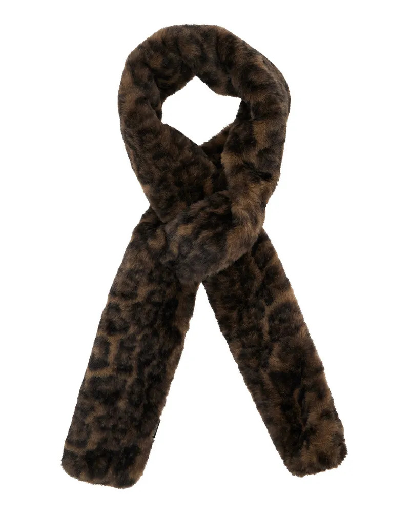 APPARIS Women's Scarf Kai Leopard Ecoleather Brown Polyester Scarfs Brown