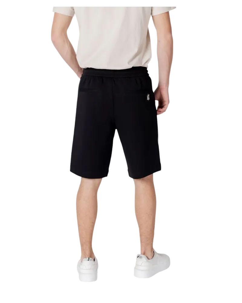 Armani Exchange Cotton-Blend Bermuda Shorts — Black Black