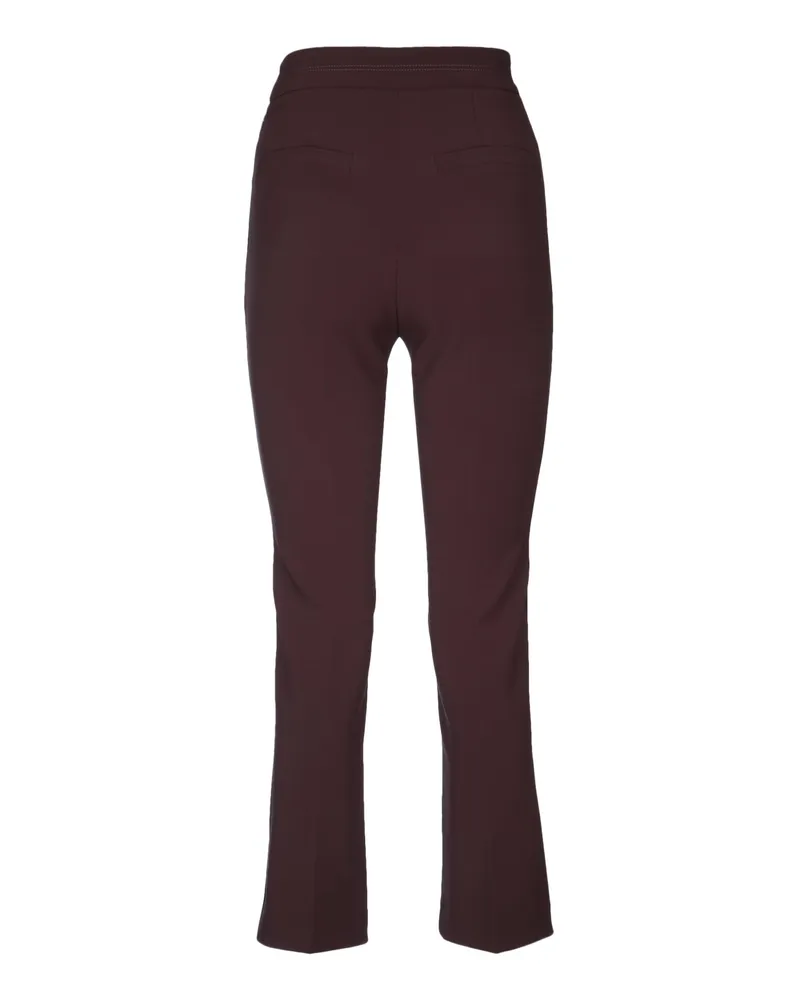 Elisabetta Franchi Women's Pantalone Caco Plea Pantaloni Trousers Brown