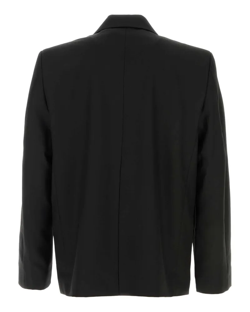 Séfr Men's Blazer Black Polyester Wool Blazers Black