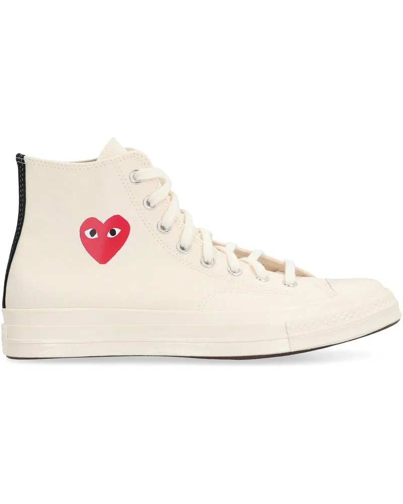 Comme des Garçons Men's Converse X  Chuck 70 Sneakers Panna Cotton Trainers Beige
