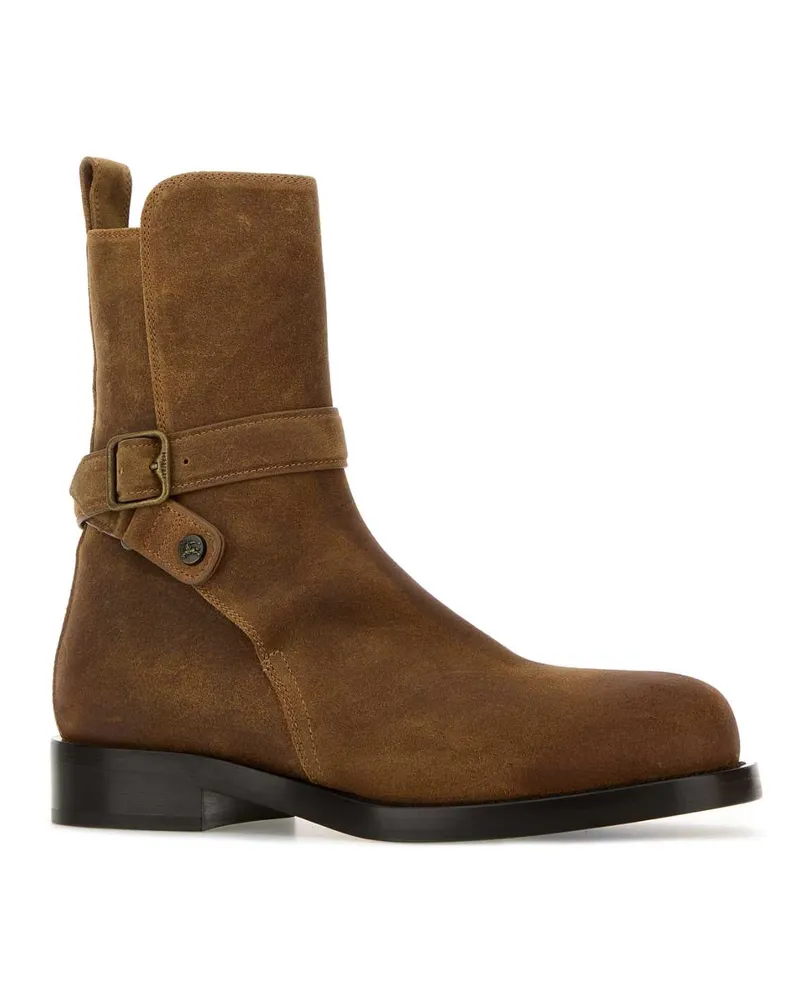 Burberry 8124357 C2382 Boat Calf Suede (bos Taurus) Stivali Boot Brown