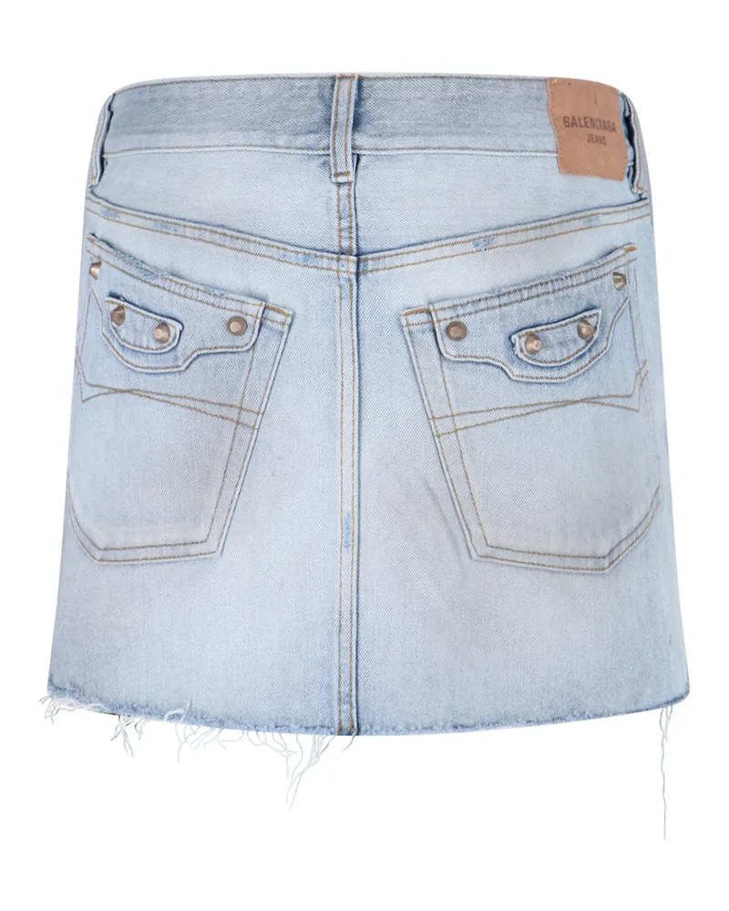 Balenciaga Women's Skirts Blue Cotton Blue