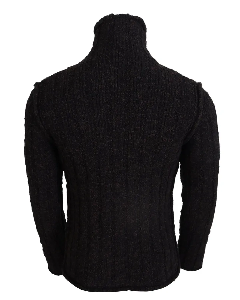 Dolce & Gabbana Men's Wool Knit Turtleneck Brown Brown