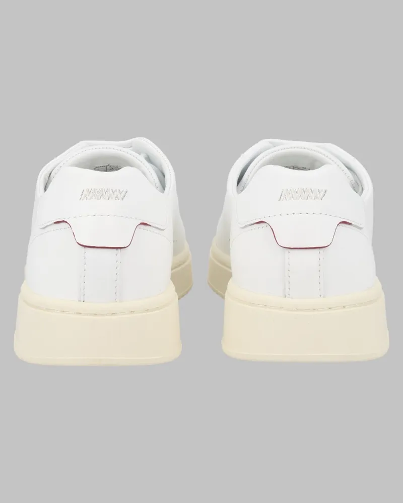 HUGO BOSS Cowhide Leather Sneaker — White White