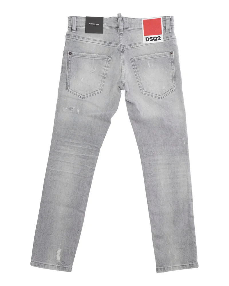 Dsquared2 Distressed Cotton Jeans — Gray Gray