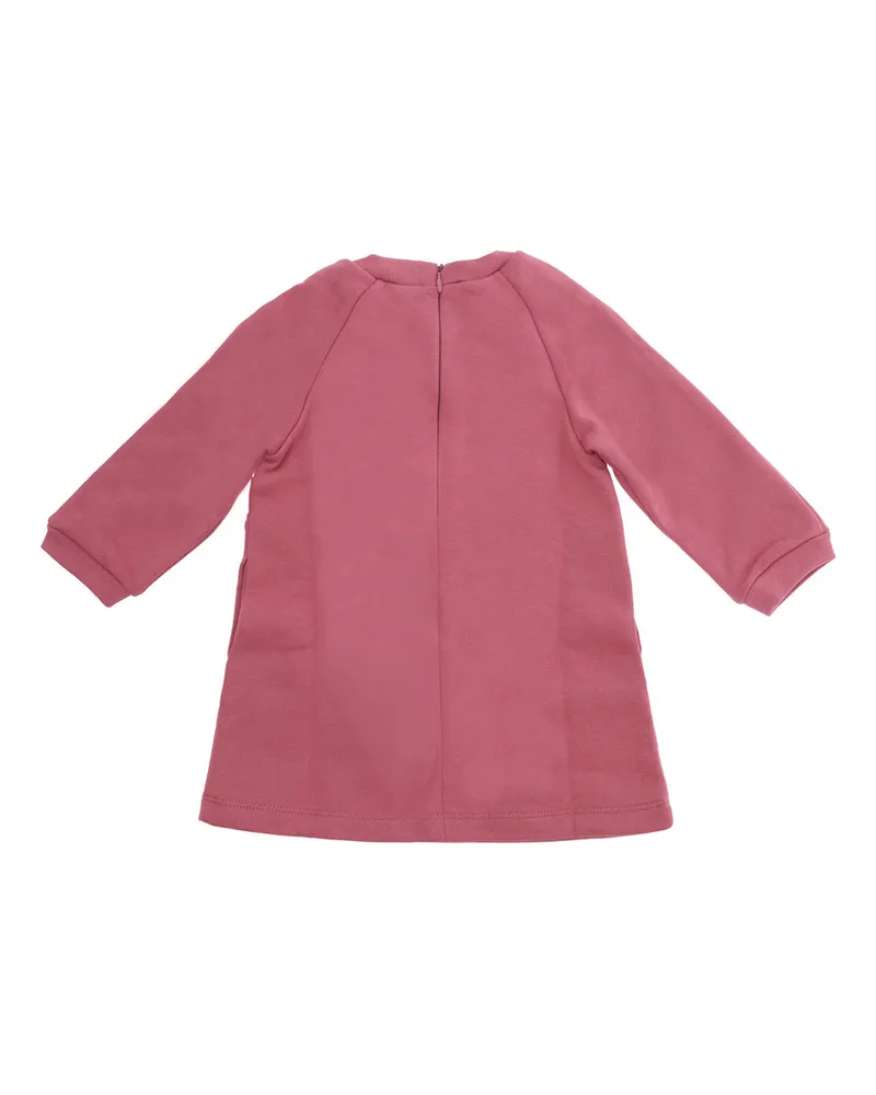 Marni Unisex Long-Sleeve Pink Cotton Dress Pink