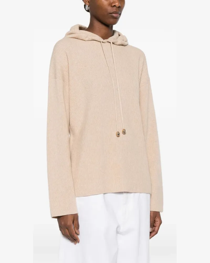 Fabiana Filippi Women's Long-Sleeves Hoodie Aw25 W Cream