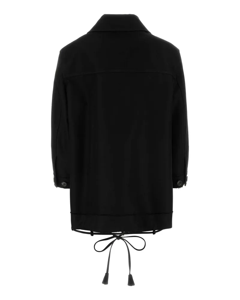 Gucci Women's Black Gabardine Jacket Exterior: Cotton Giubbini Black