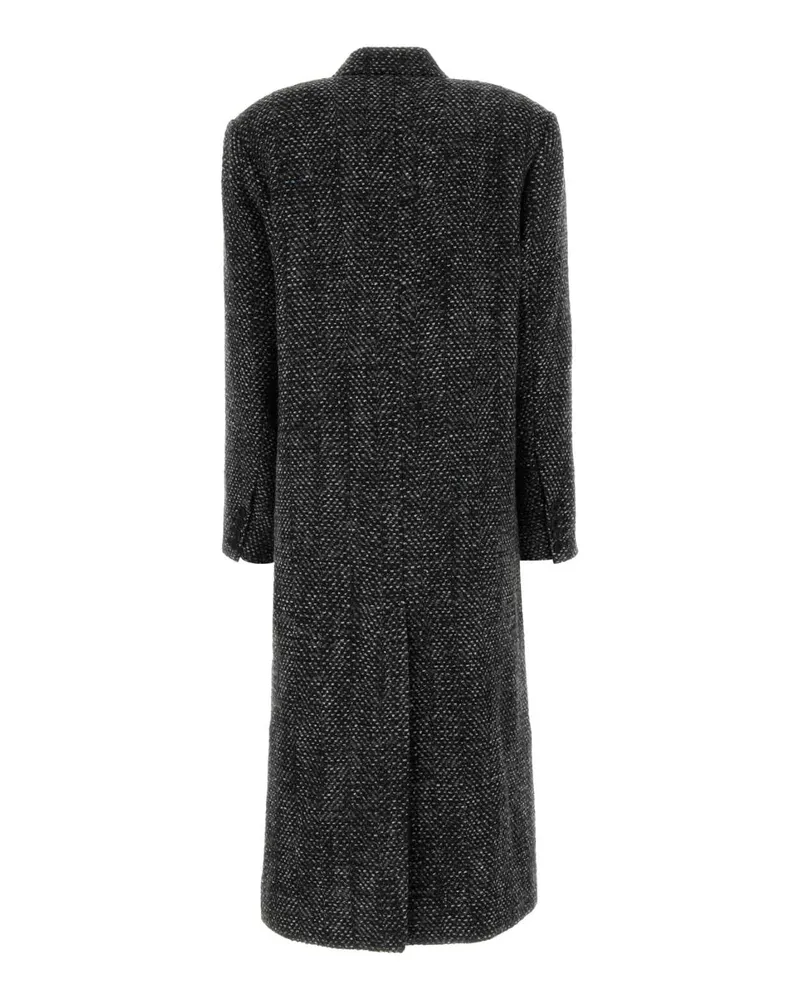 Étoile Isabel Marant Women's Melange Charcoal Knit Pilda Coat Anthracite Trench Gray