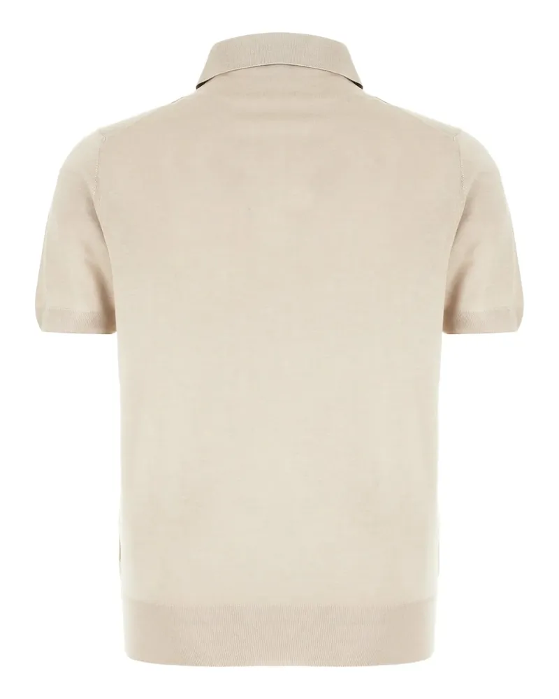 PANICALE Cashmere Men's Short-Sleeve Polo Shirt Ss26 M Beige