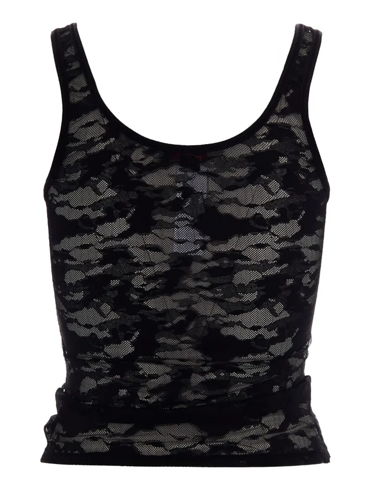 Diesel Women's Tank Top Lily Ebony Lace Polyamide Vests & Tops Black