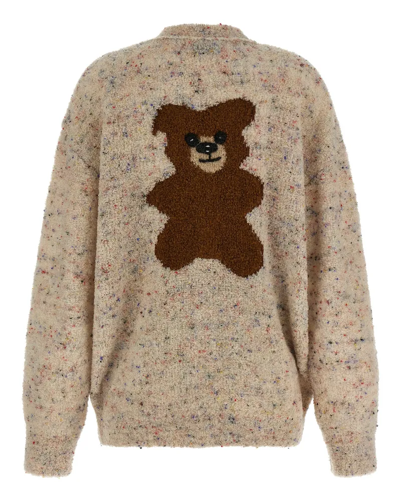 Moschino Women's Beige Virgin Wool Cardigan Clothing Beige