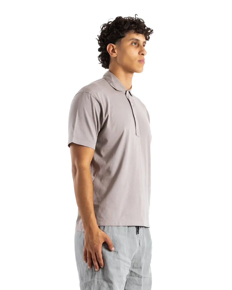 Handvaerk Pima Cotton Polo Shirt — Gray Gray