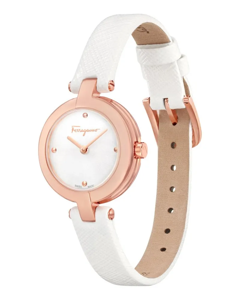 Ferragamo Miniature Gancini Watch — White White