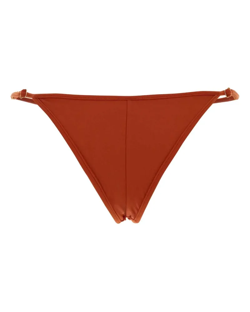 Reina Olga Women's Coral Stretch Nylon Splash Bikini Bottom Redcoral Costumi Da Bagno Swimwear Red