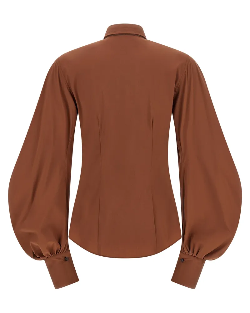 Brunello Cucinelli Women's Brown Cotton Blouse Brown