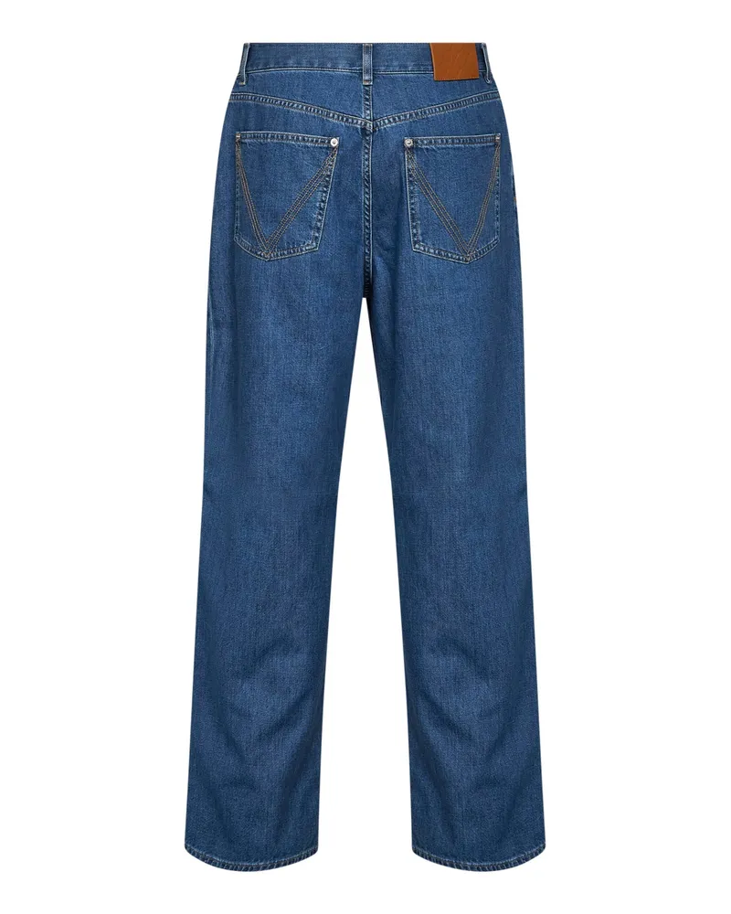 Bottega Veneta Men's Denim Jeans, Medium Blue Cotton Blue