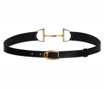 Oversize Clamp Calfskin Belt — Black