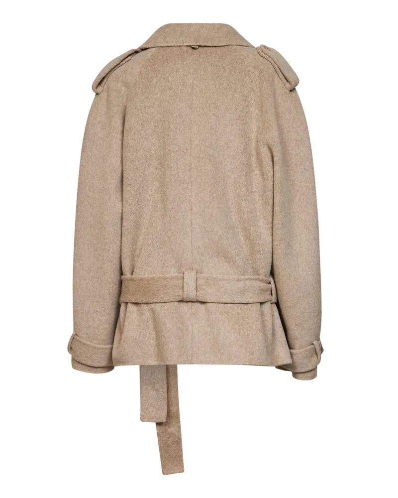 Giuseppe di Morabito Women's Trench Coat Beige Wool-Alpaca Beige