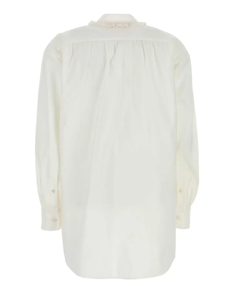 Valentino Garavani 6b3aeab390d 0bo Bianco Exterior: Cotton Linen Silk Maglie Sweater White