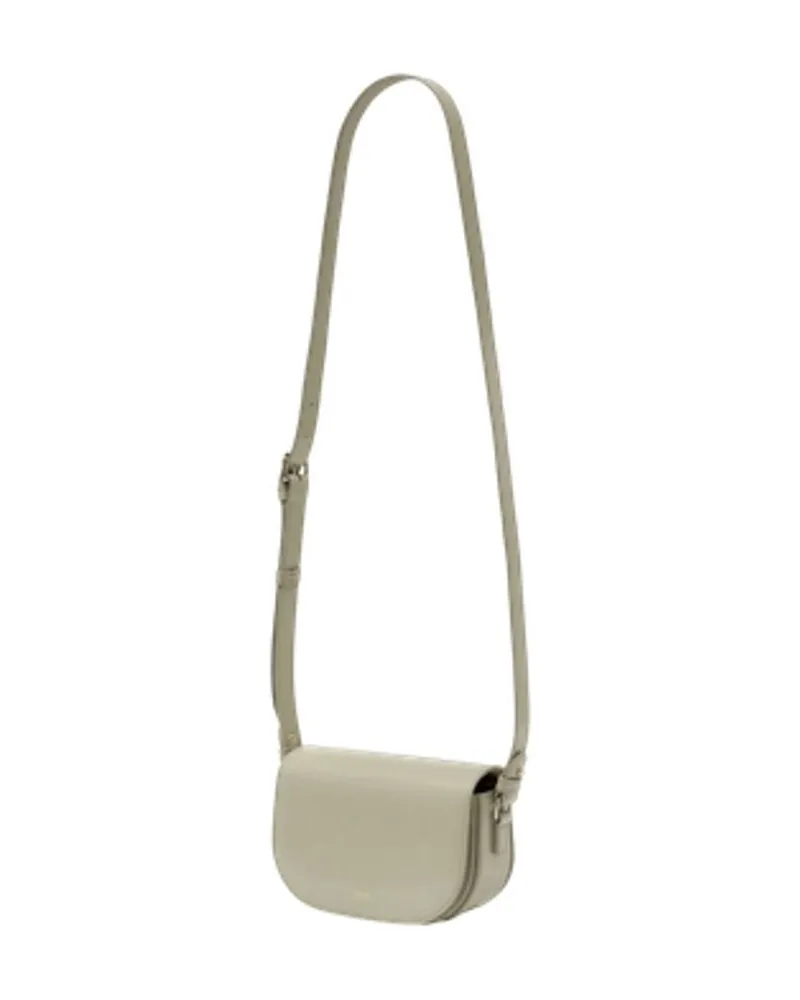A.P.C. Women's Le B Side Small Shoulder Bag -  Leather White Calfskin Shoulder-Hobo-Bags White