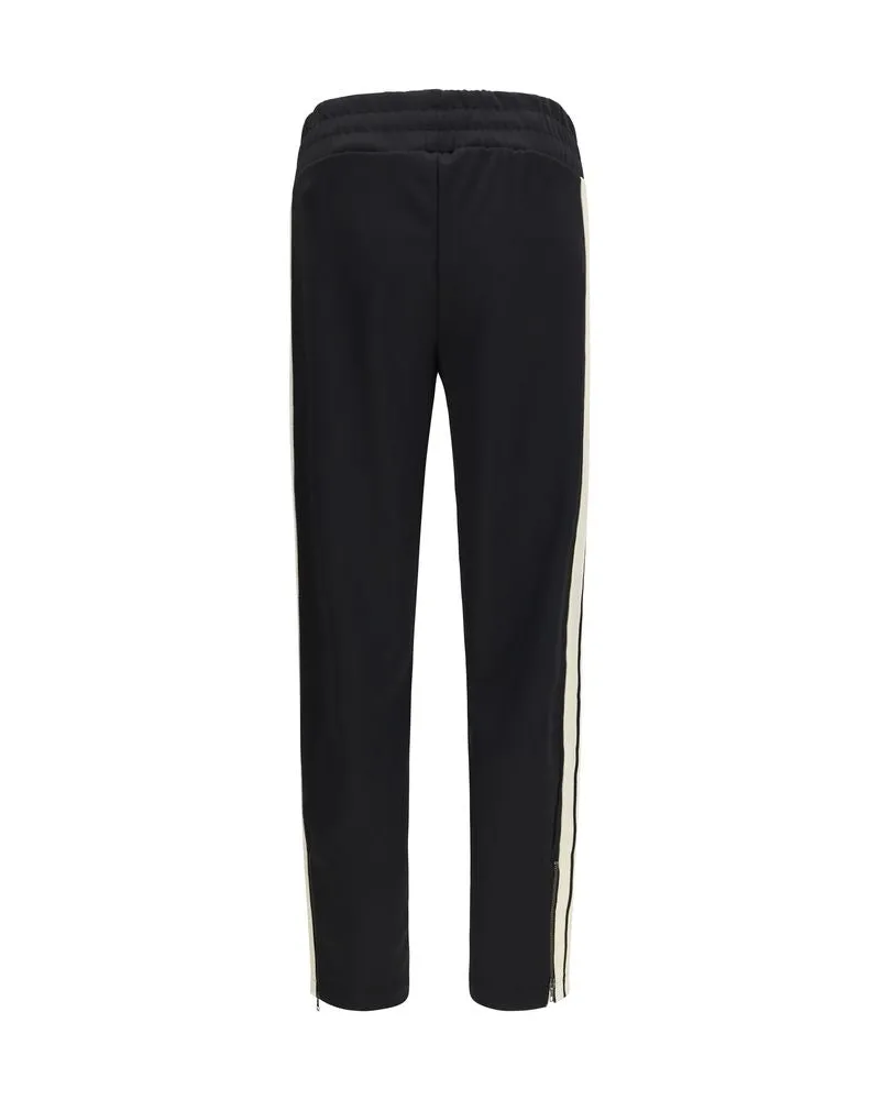 Palm Angels Men's Black Polyester Athletic Pants Black